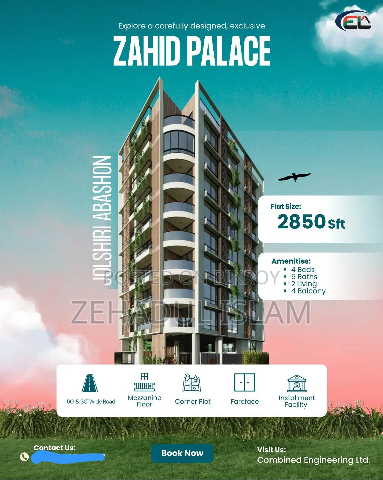 4-Bedroom Apartment in Combined Engineering, Jalshiri Abason for sale