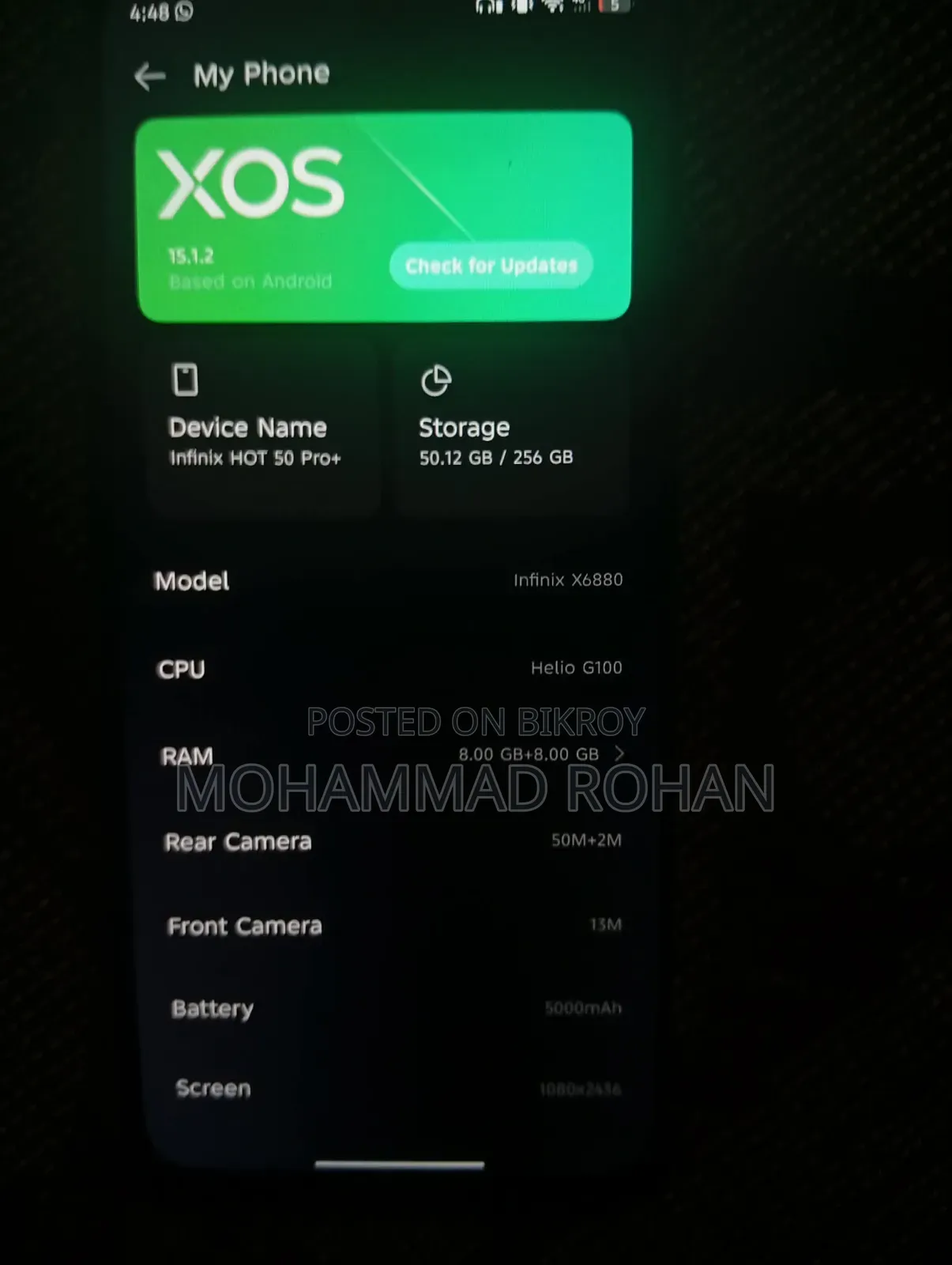 Infinix Hot 50 Pro+ 4G 256 GB