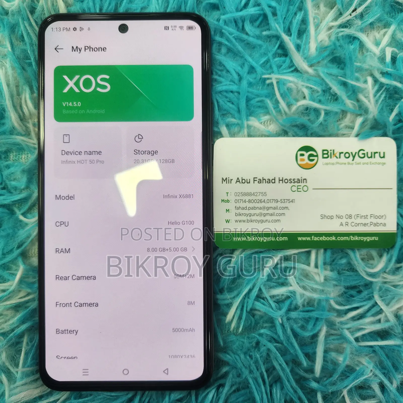 Infinix Hot 50 Pro 256 GB Blue