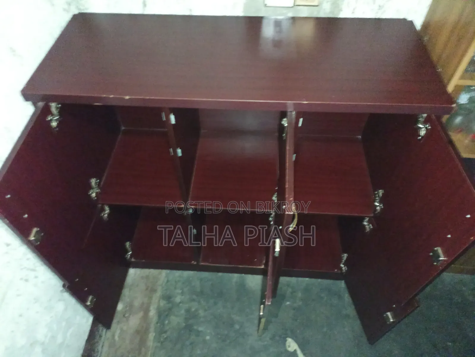 6-Compartment Wooden Locker Cabinet. 6-Door Storage Cabinet