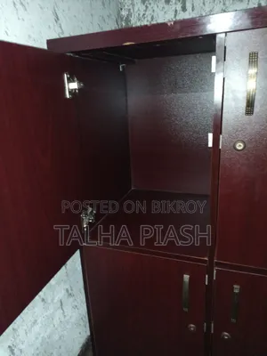 6-Compartment Wooden Locker Cabinet. 6-Door Storage Cabinet