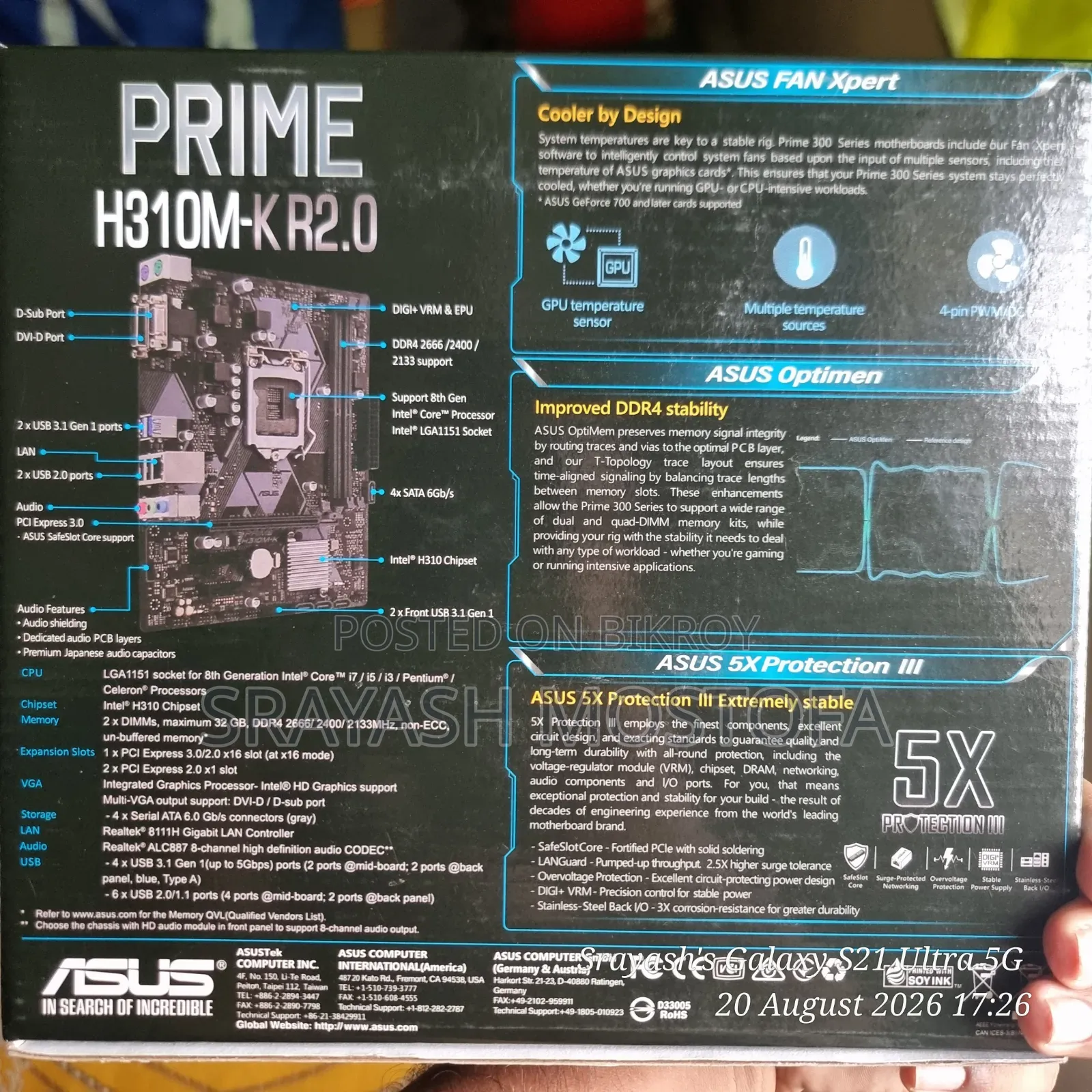 ASUS Prime H310m-K R2.0