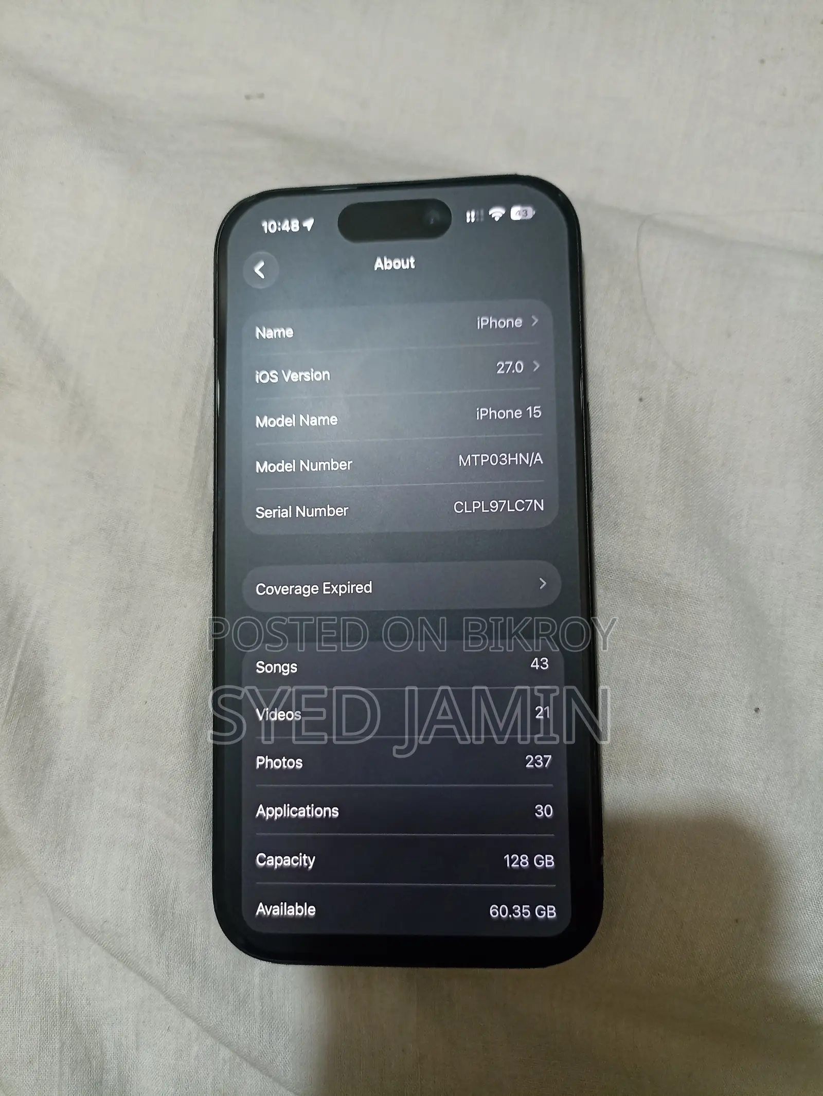 Apple iPhone 15 128 GB Black