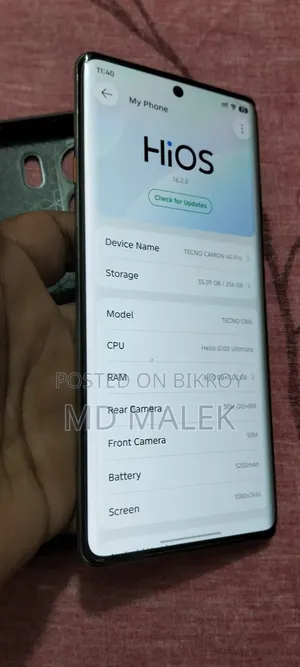 Tecno Camon 40 Pro 4G 256 GB Blue