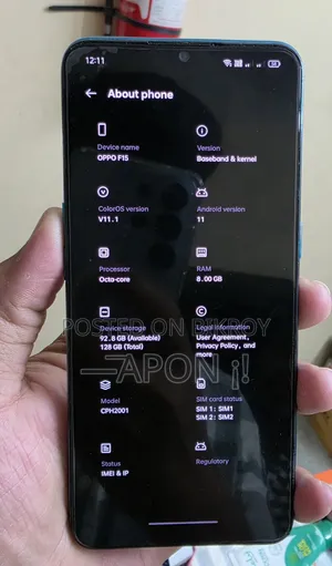 Oppo F15 128 GB Blue