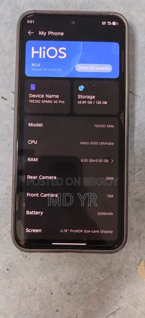 Tecno Spark 40 Pro 128 GB Silver
