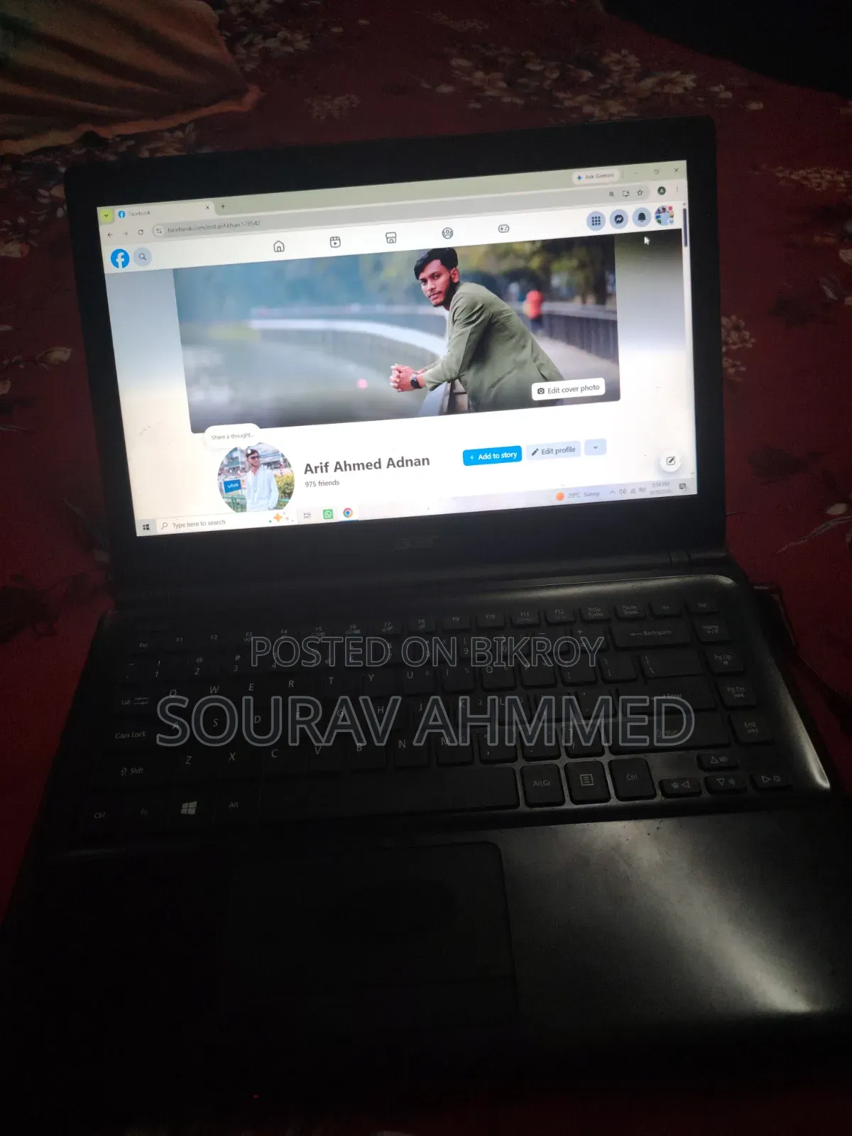 ল্যাপটপ এসার এসারনোট ৯৫০ ৪জিবি ইন্টেল কোর আই৫ এইচডিসডি+এসএসডি ৫০০জিবি