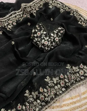 ইন্ডিয়ান জর্জেট শাড়ি উইথ ব্লাউজ পিস