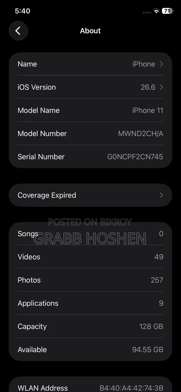 Apple iPhone 11 128 GB Purple