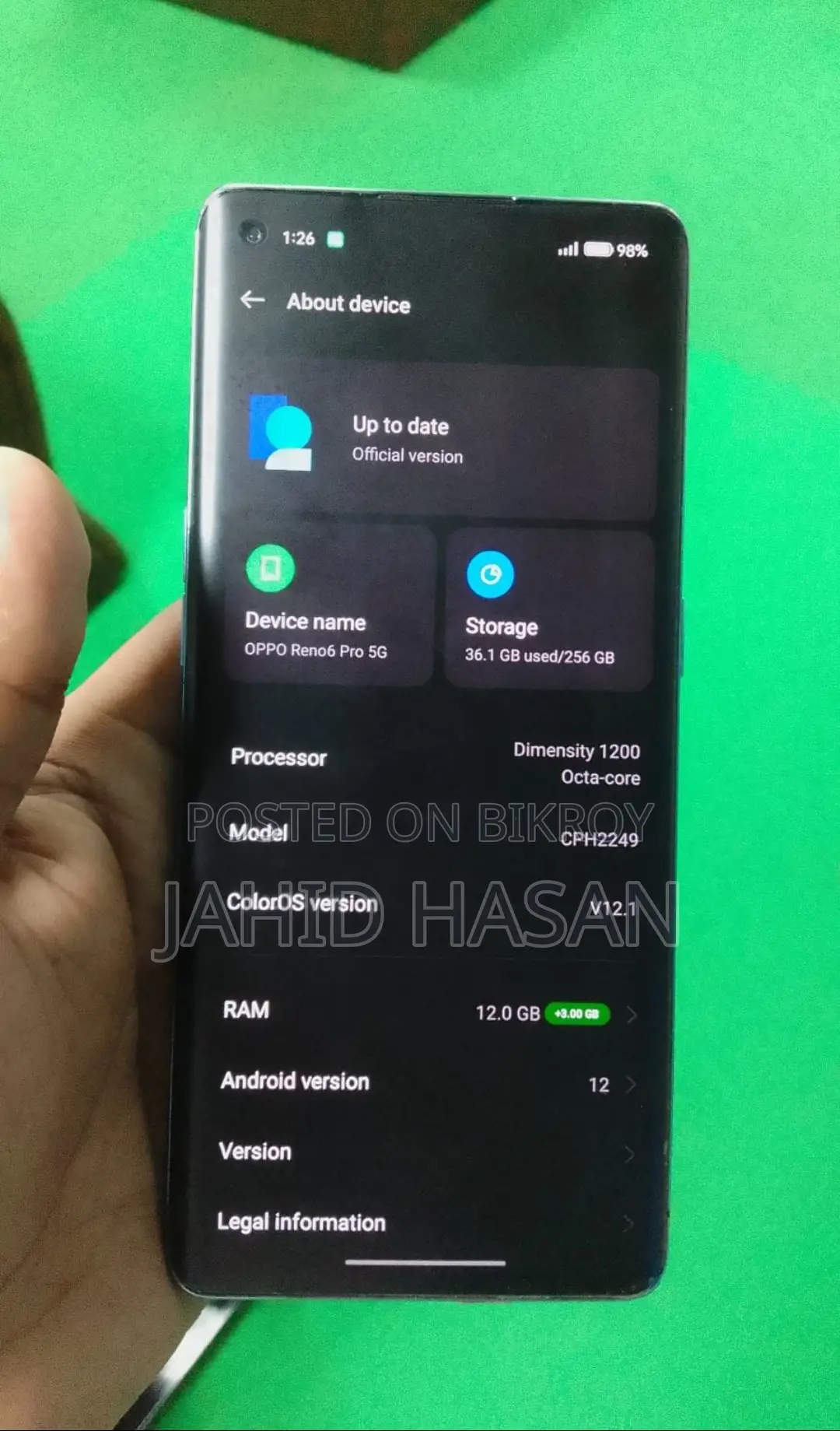 অপ্পো রেনো ৫ প্রো ৫জি ২৫৬ জিবি ব্লু