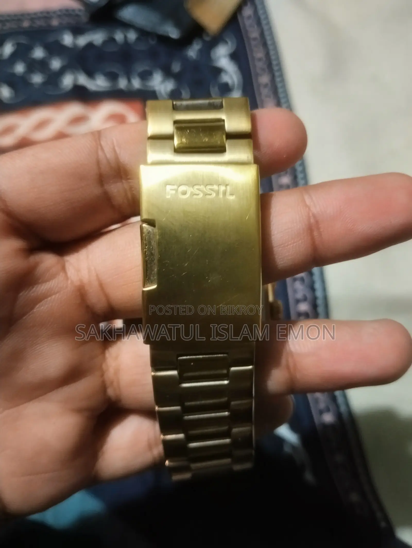 Fossil Inscription Multifunction Gold-Tone Watch (Model: BQ2656)