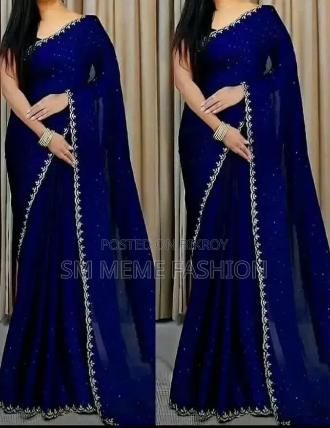 Georgette Sharee With Blouse Piece