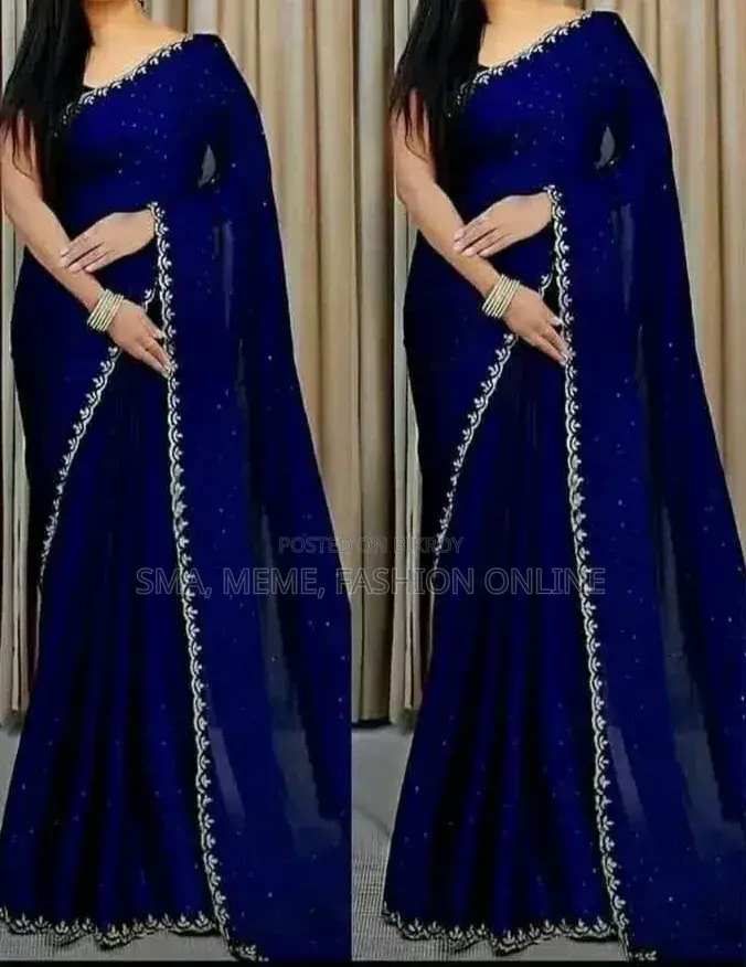 Georgette Sharee With Blouse Piece