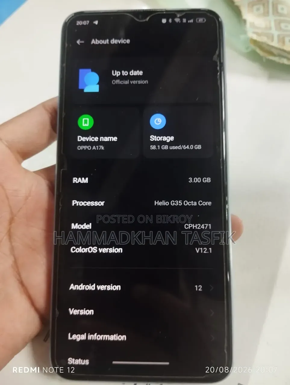 Oppo A17K 64 GB Blue