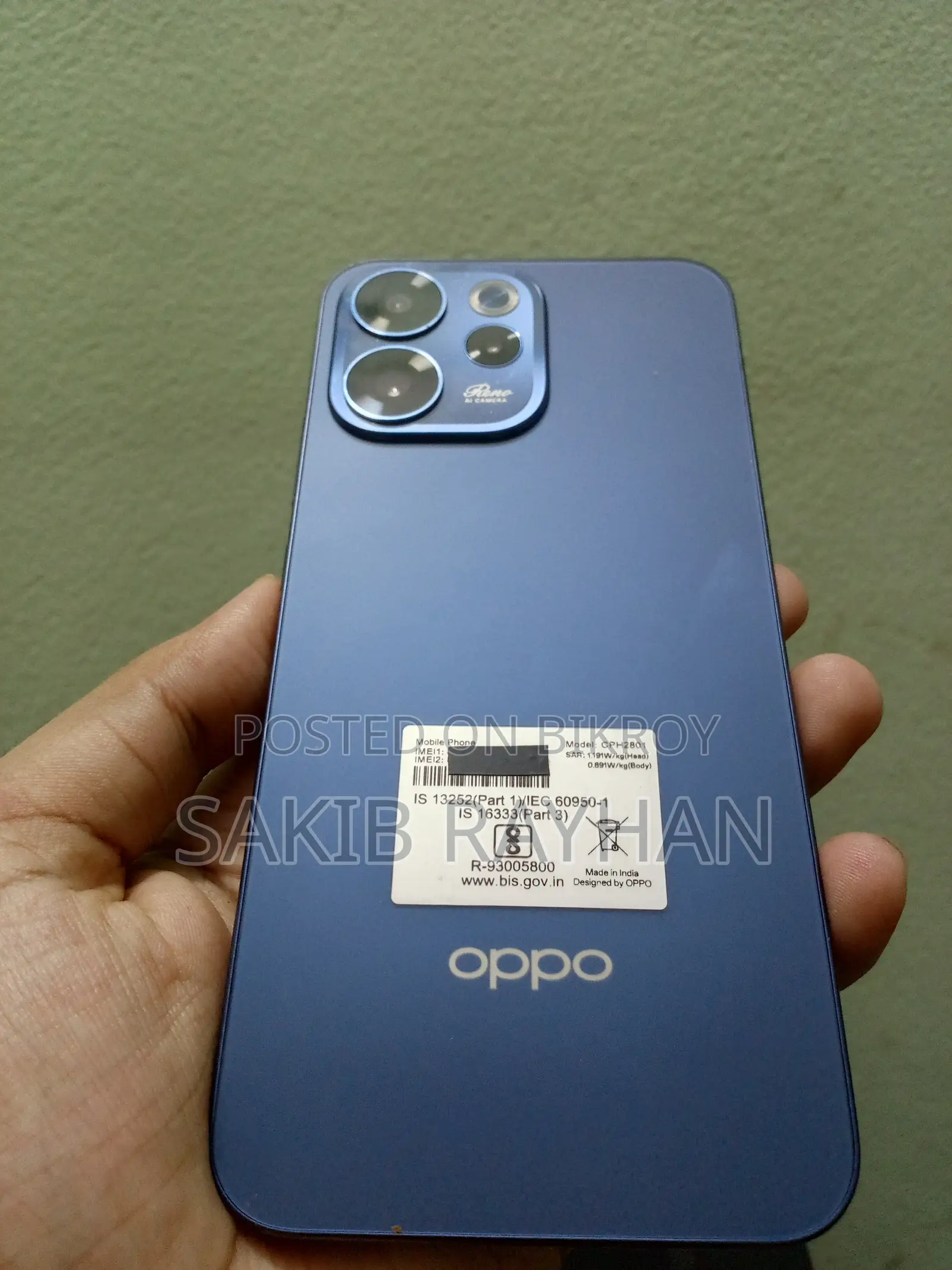 Oppo Reno15 F 5G 256 GB Blue