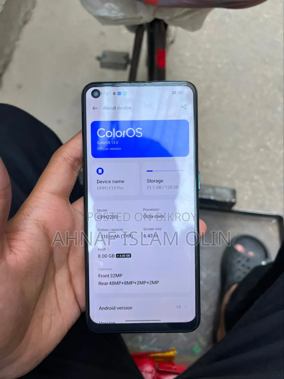 অপ্পো এফ১৯ প্রো ১২৮ জিবি সিলভার