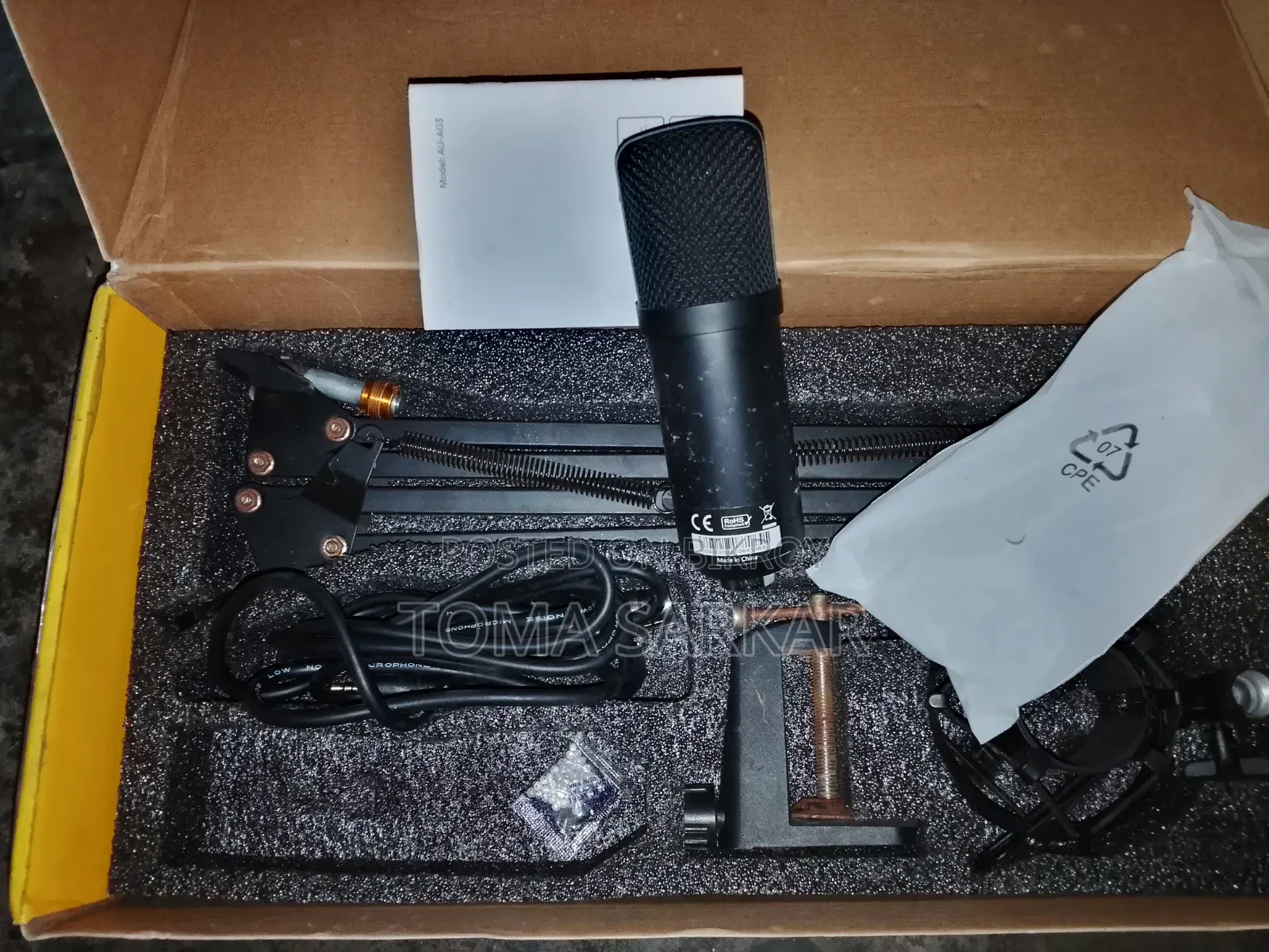 Condenser microphone and professional studio sound guard