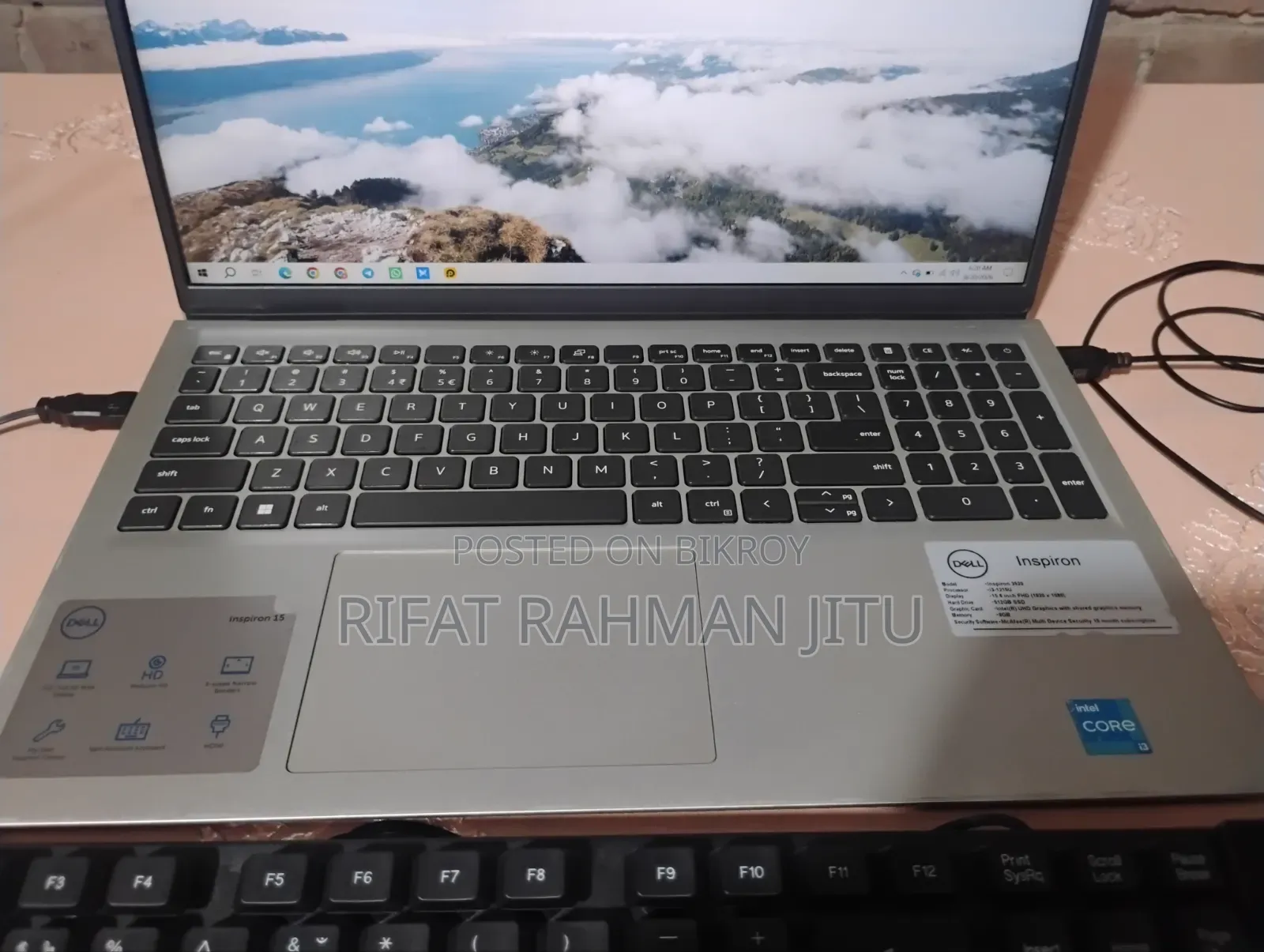 Laptop Dell Inspiron 15 8GB Intel Core i3 SSD 512GB