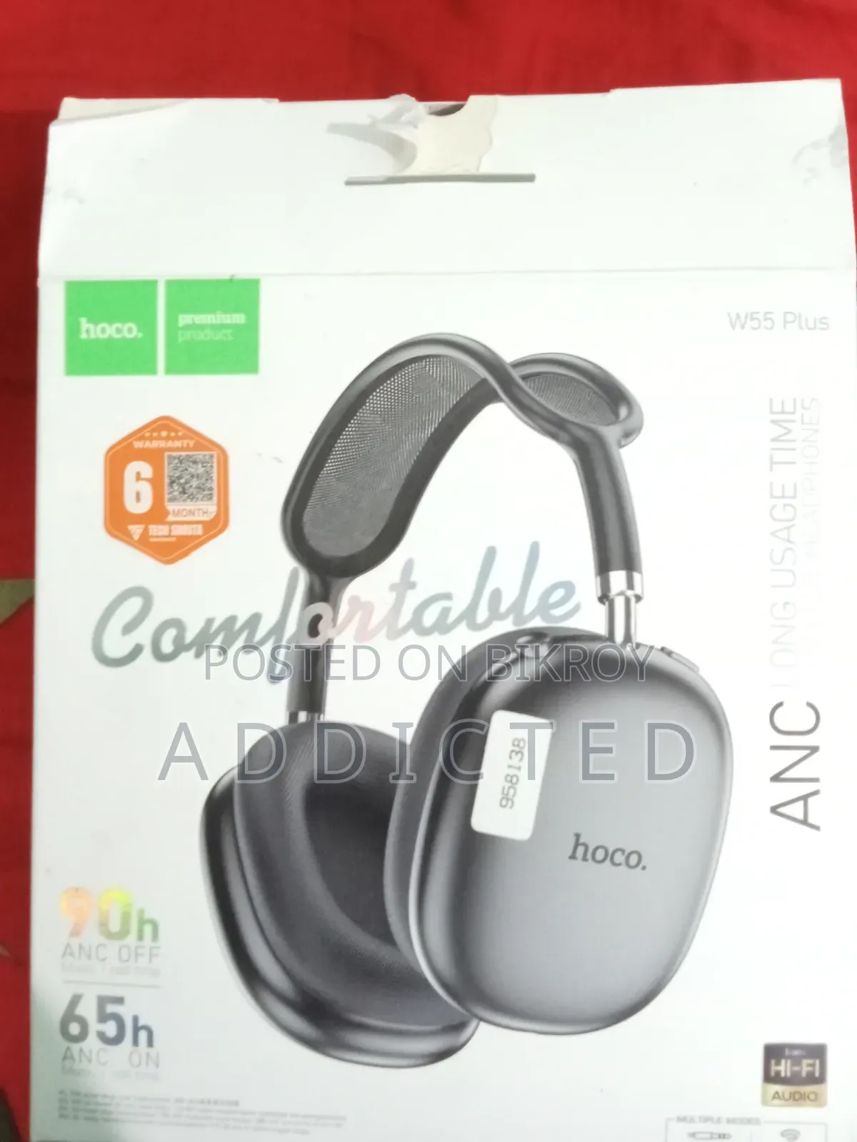 Hoco W55 Plus Anc ব্লুটুথ হেডফোন