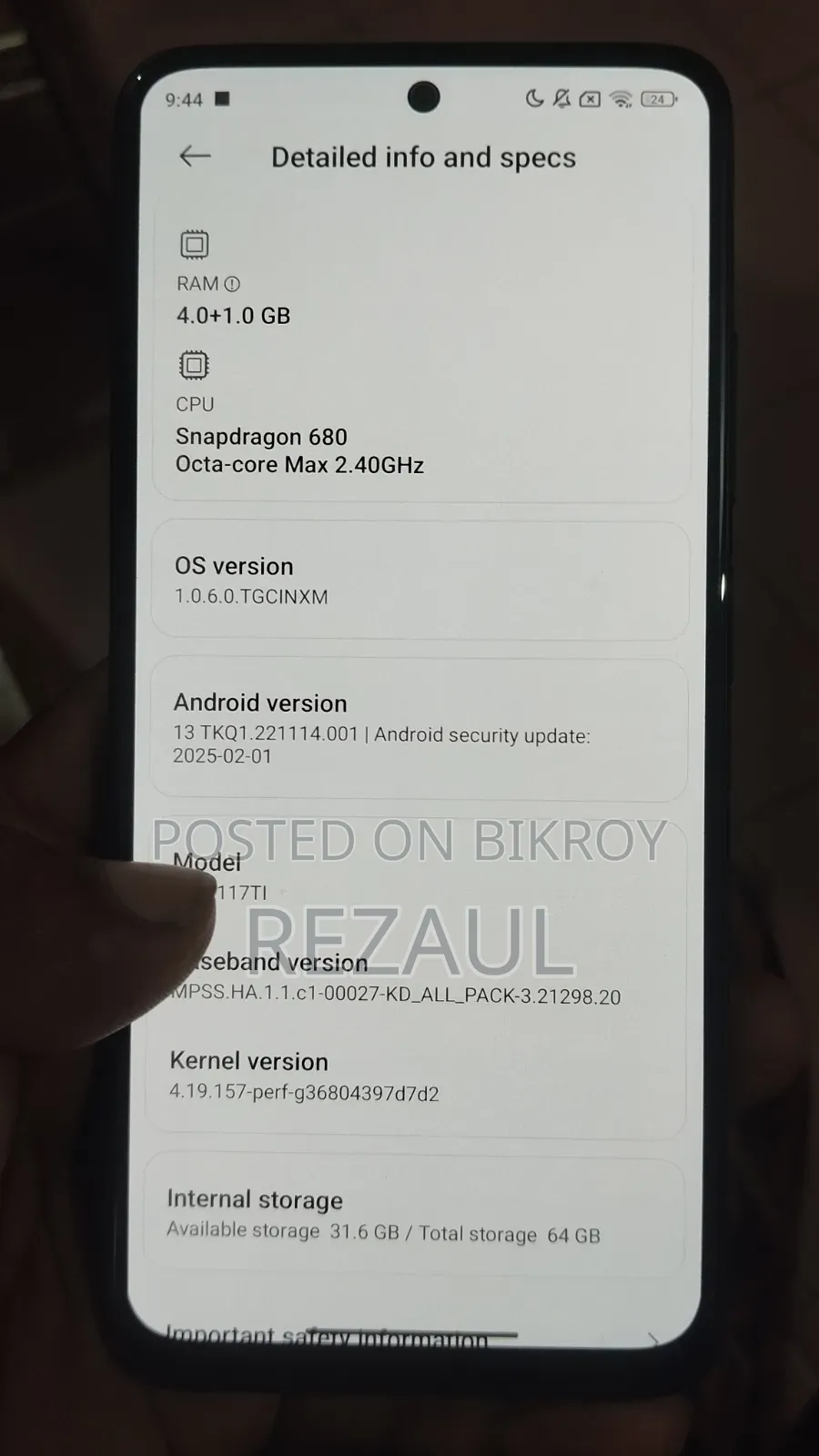 Xiaomi Redmi Note 11 64 GB Black