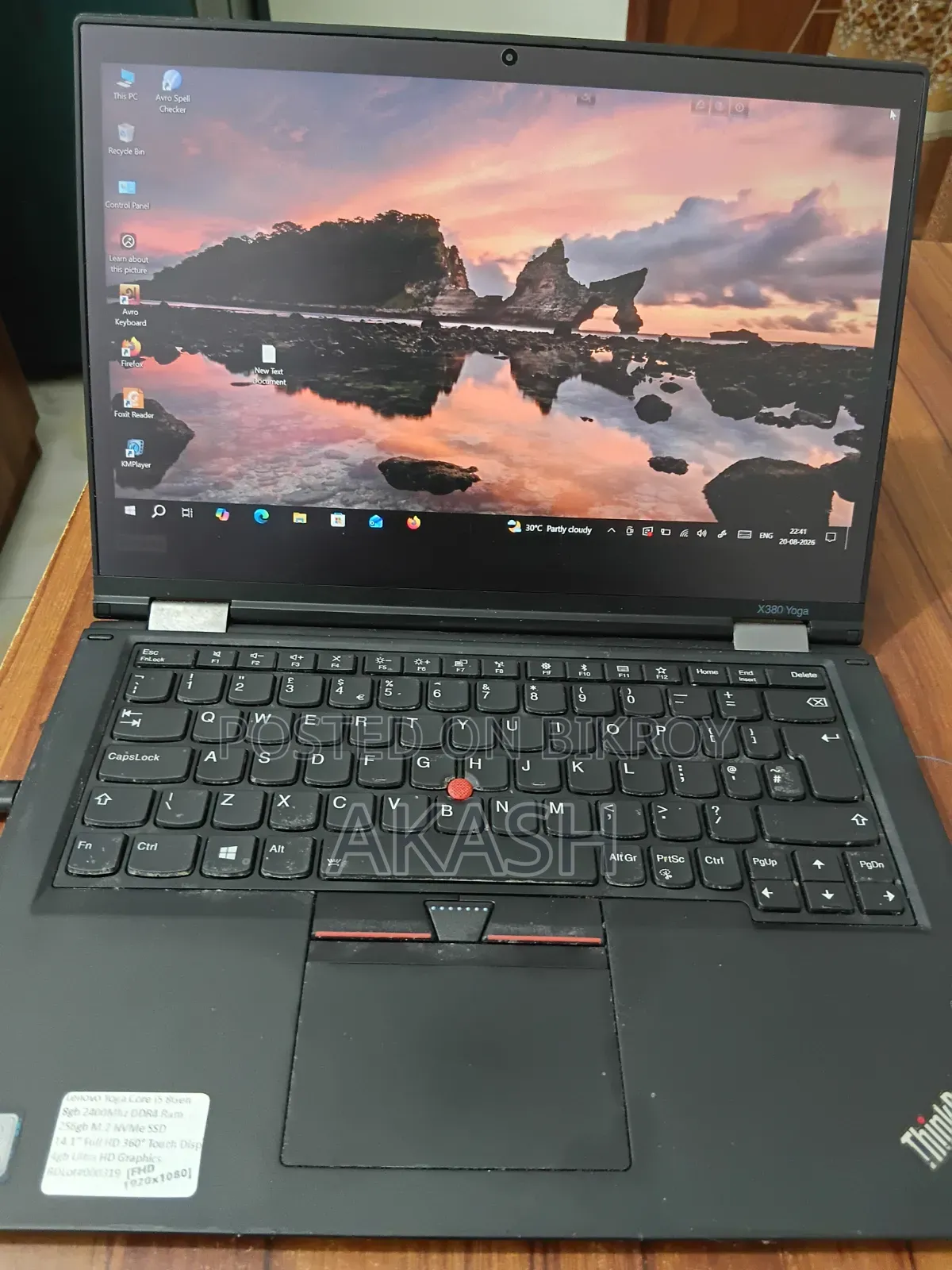 Laptop Lenovo ThinkPad X380 Yoga 8GB Intel Core I5 SSD 256GB