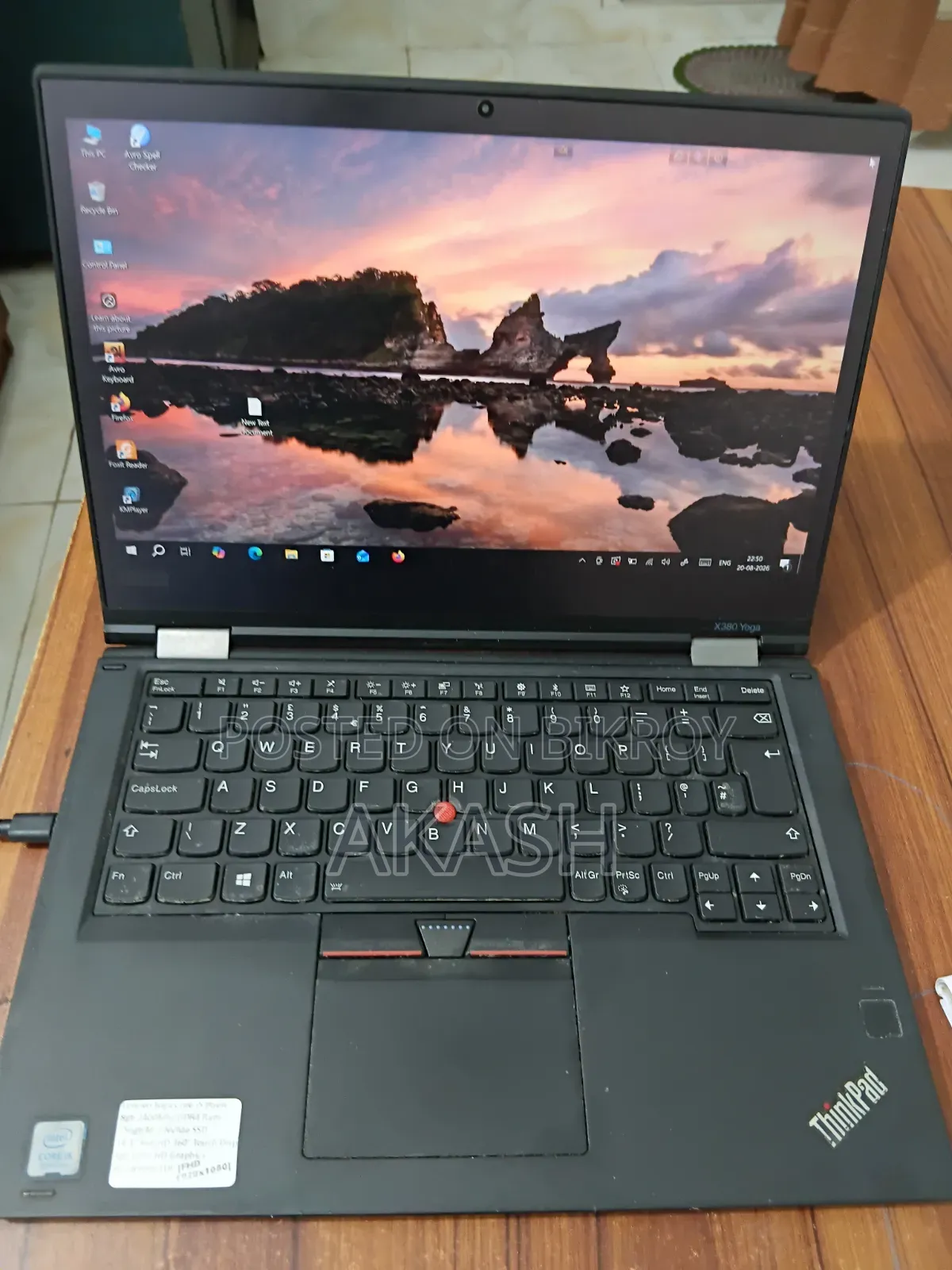 Laptop Lenovo ThinkPad X380 Yoga 8GB Intel Core I5 SSD 256GB