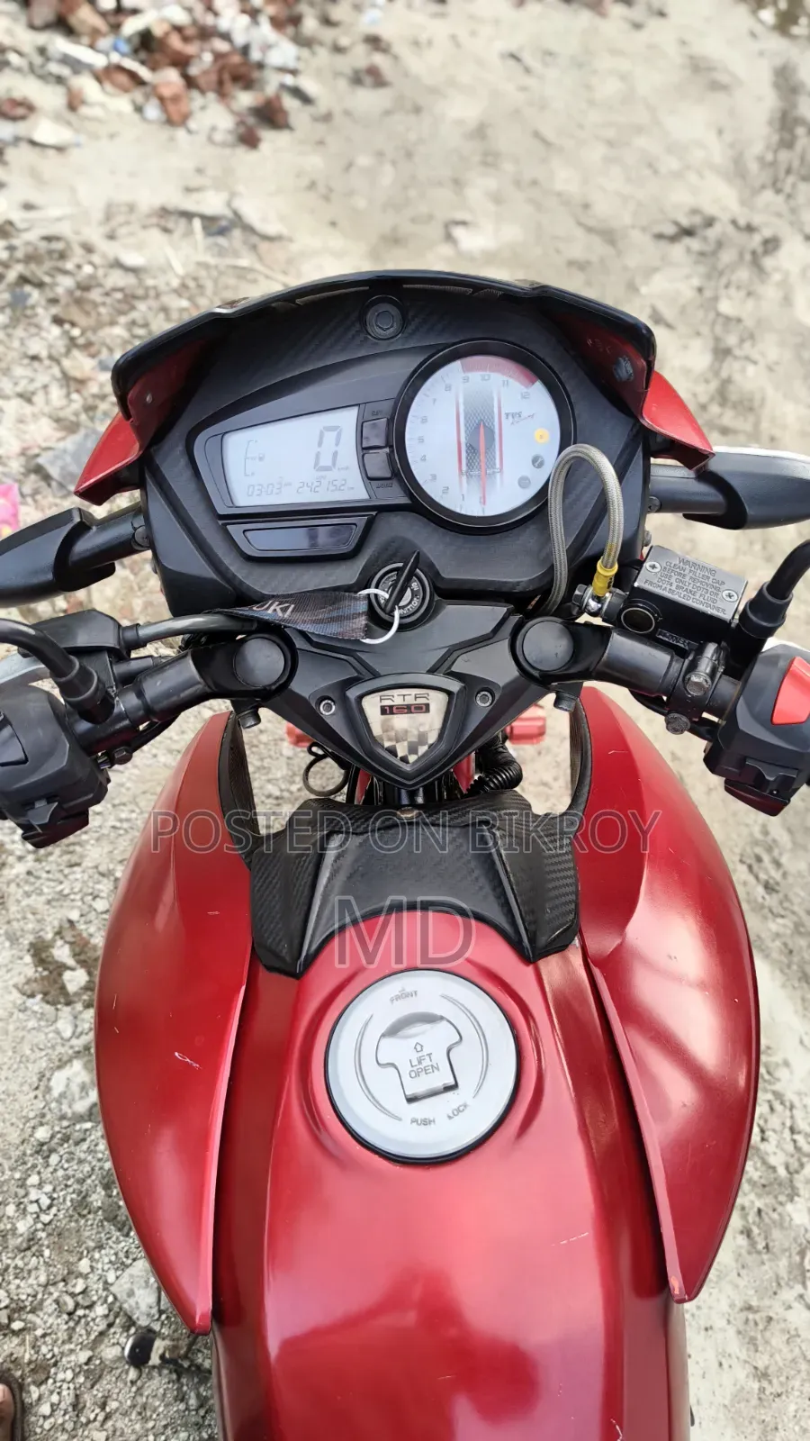 New TVS Apache RTR 160 2V 2020 Red