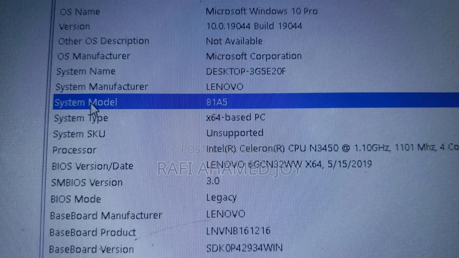 Laptop Lenovo 4GB Intel Celeron HDD 32GB
