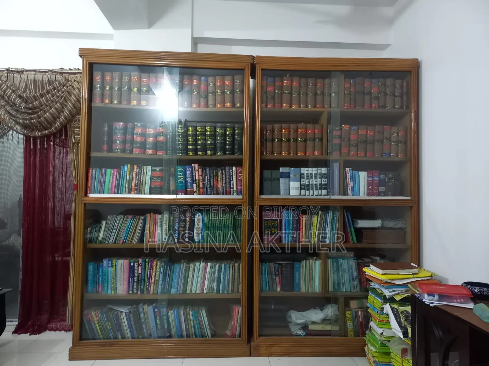 শেগুন কাঠের বুকশেলফ
