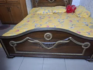 Teak Wood Bed and Dressing Table for Sale