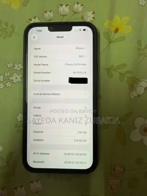 অ্যাপল আইফোন ১৩ প্রো ম্যাক্স ২৫৬ জিবি কালো