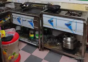 Profesonal Double Burner, Hot Plate With Griler, 8/8 Double Deep Fryer