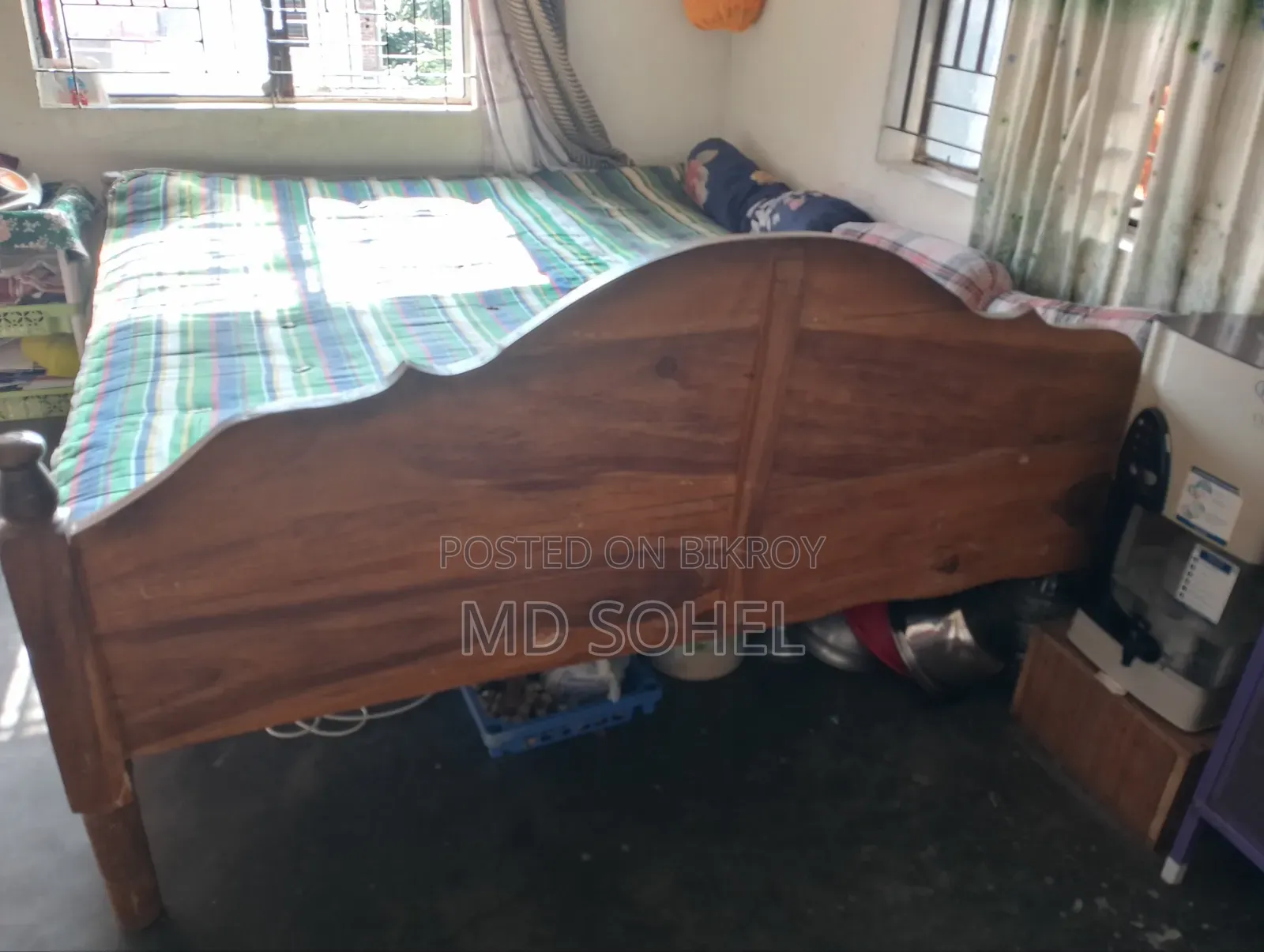 সেগুন গাছের খাট অনেক মজবুত শুধু খাট ৫ হাজার জাজিম সহ ৬০০০ 