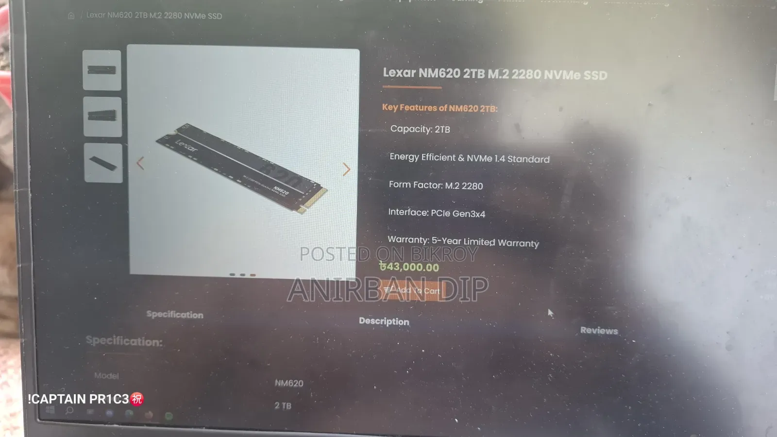 Lexar Nm620 2tb Nvme SSD
