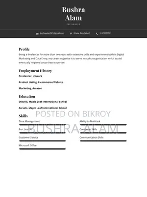 Advertising Marketing CV