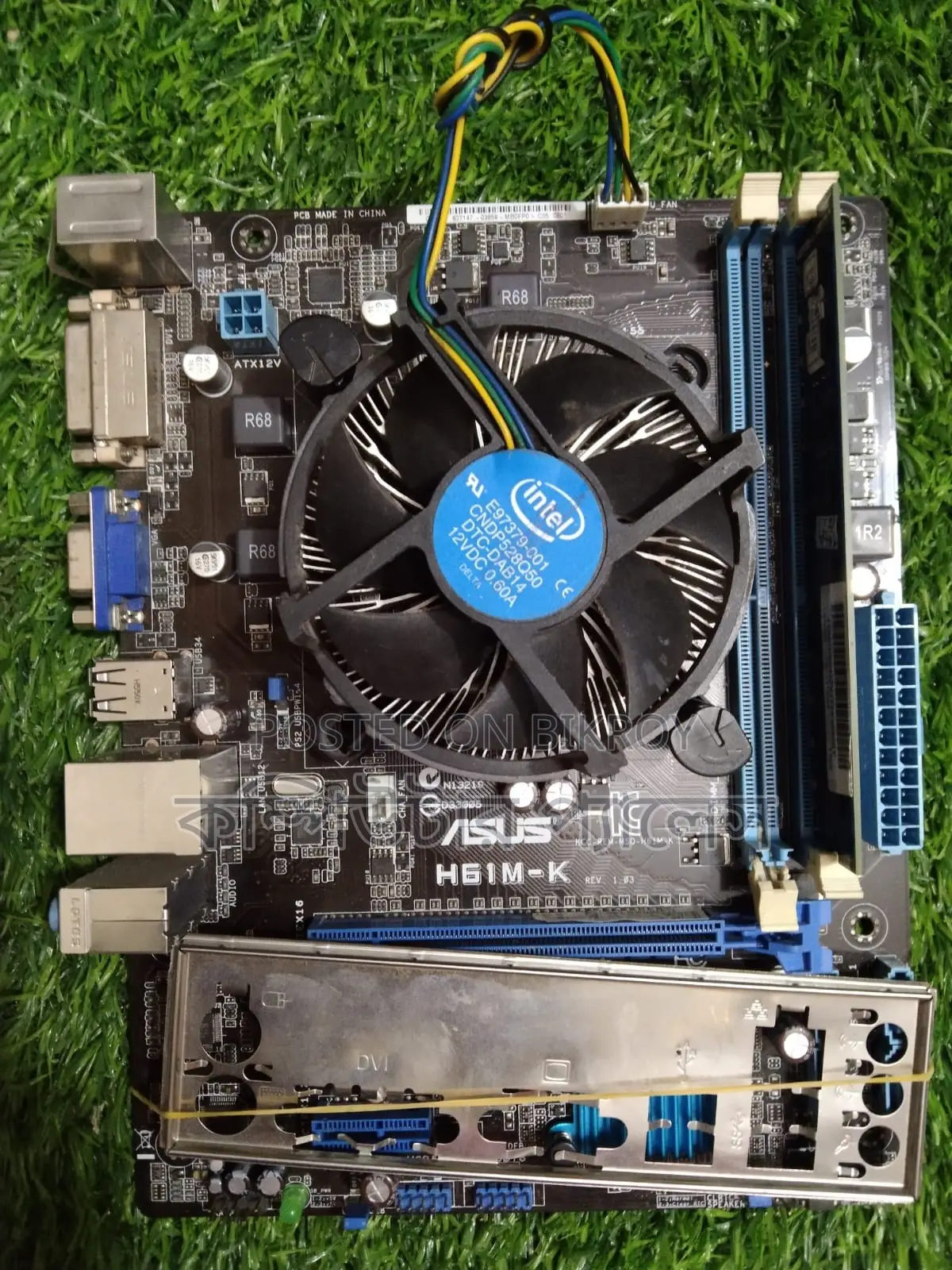 ASUS Brand H61 + Core I5 2nd Gen + Cooler Fan 100% Fresh Motherboard