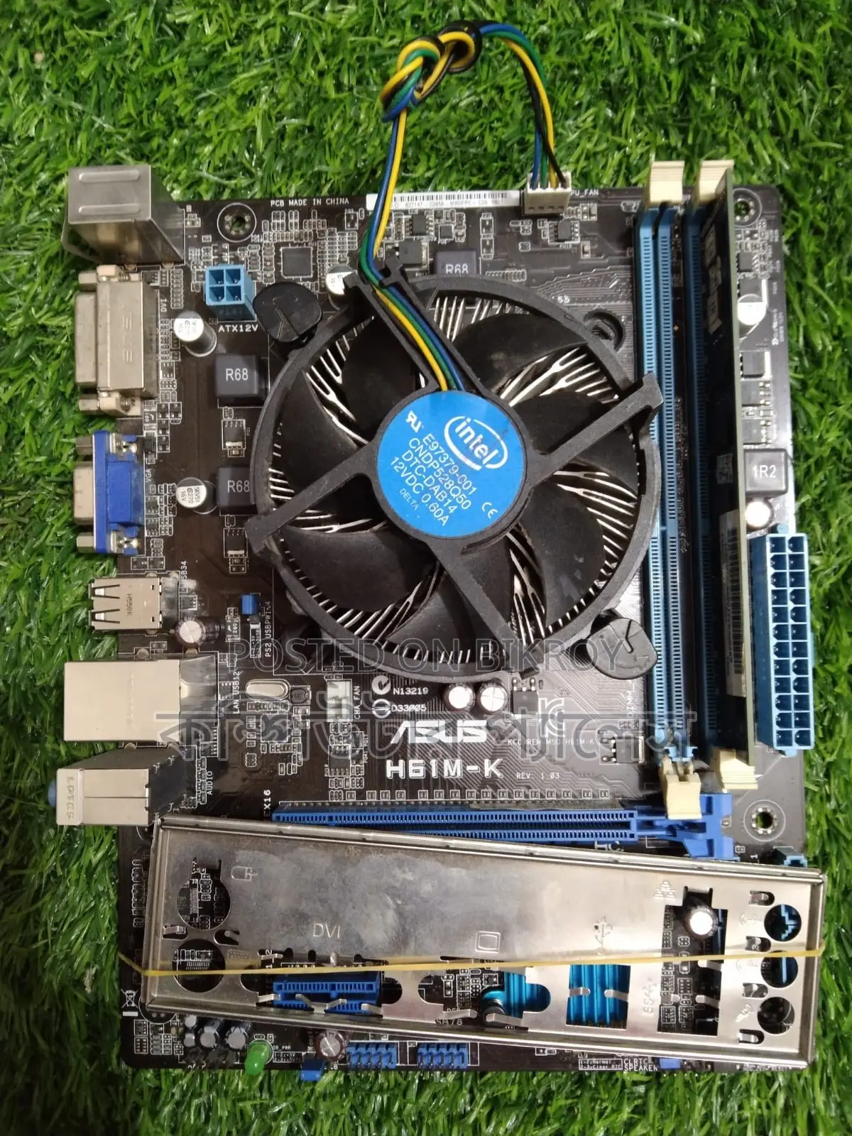 ASUS Brand H61 + Core I5 2nd Gen + Cooler Fan 100% Fresh Motherboard