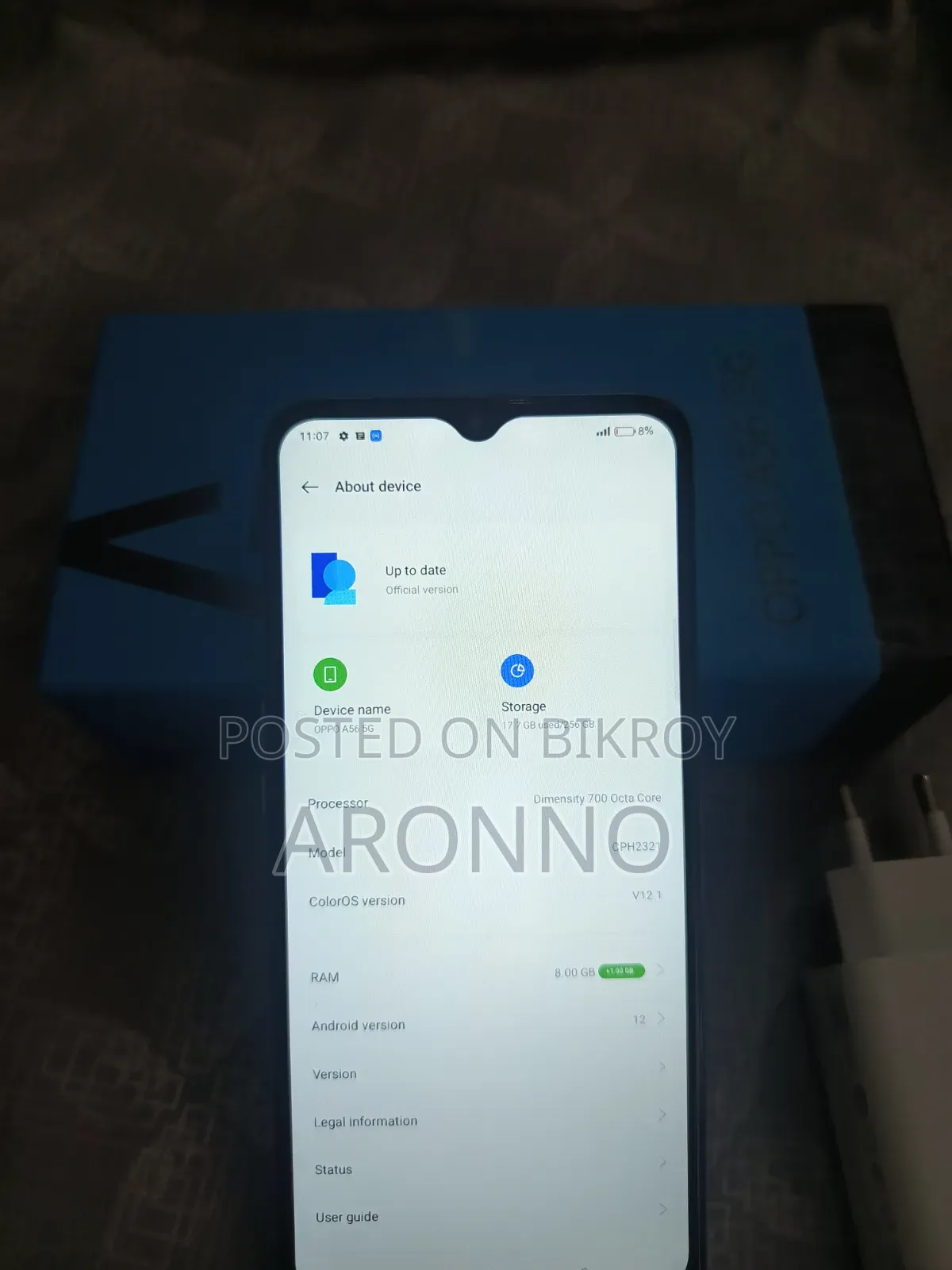 New Oppo A56 5G 256 GB Blue
