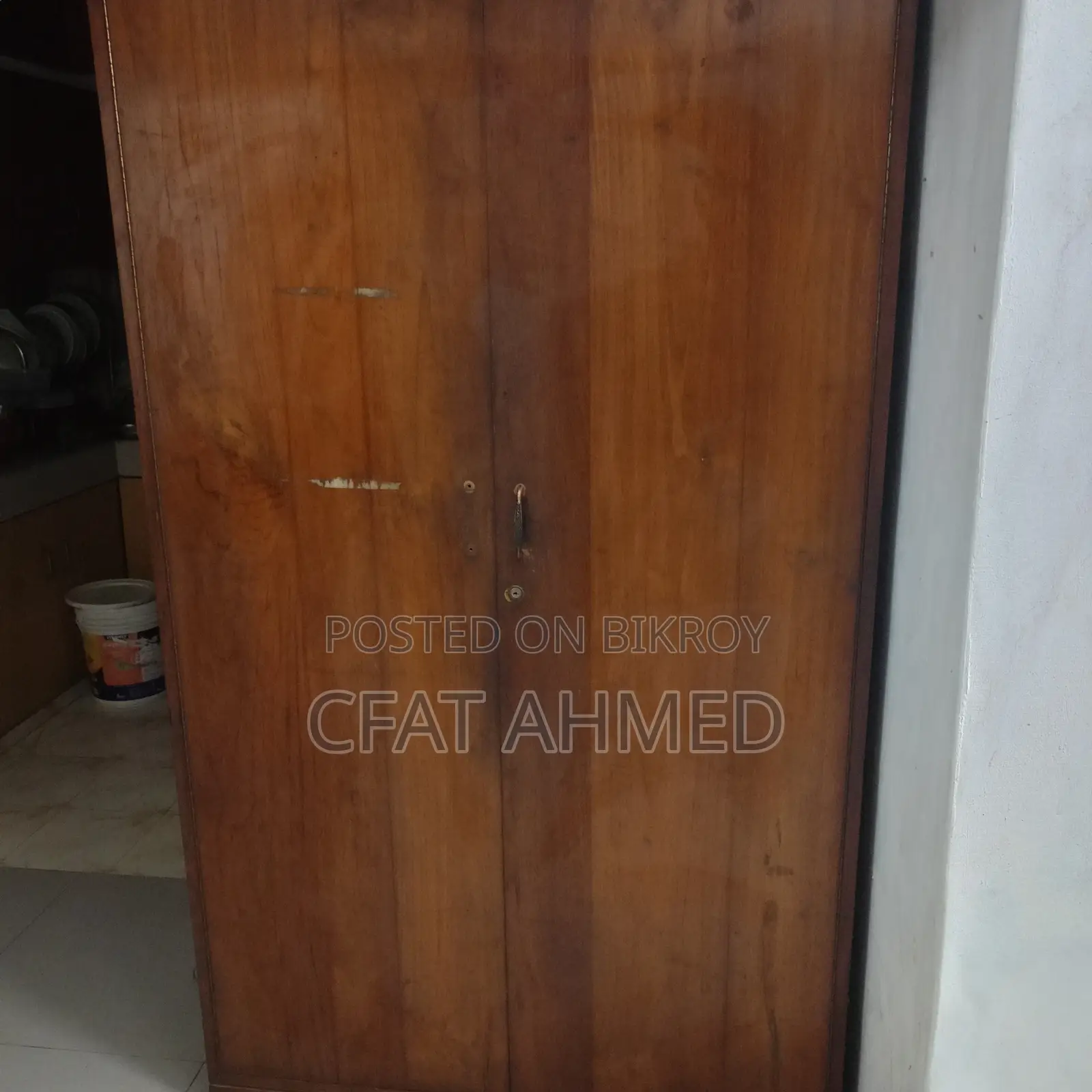 Original Teak Wood 2-Part Almirah