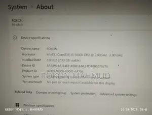 Desktop Computer 8GB Intel Core I5 SSD 256GB