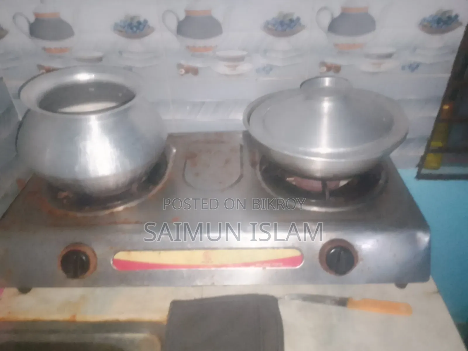 ডাবল গ্যাসের চুলা + বেক্সিমকো সিলিন্ডার গ্যাস সহ