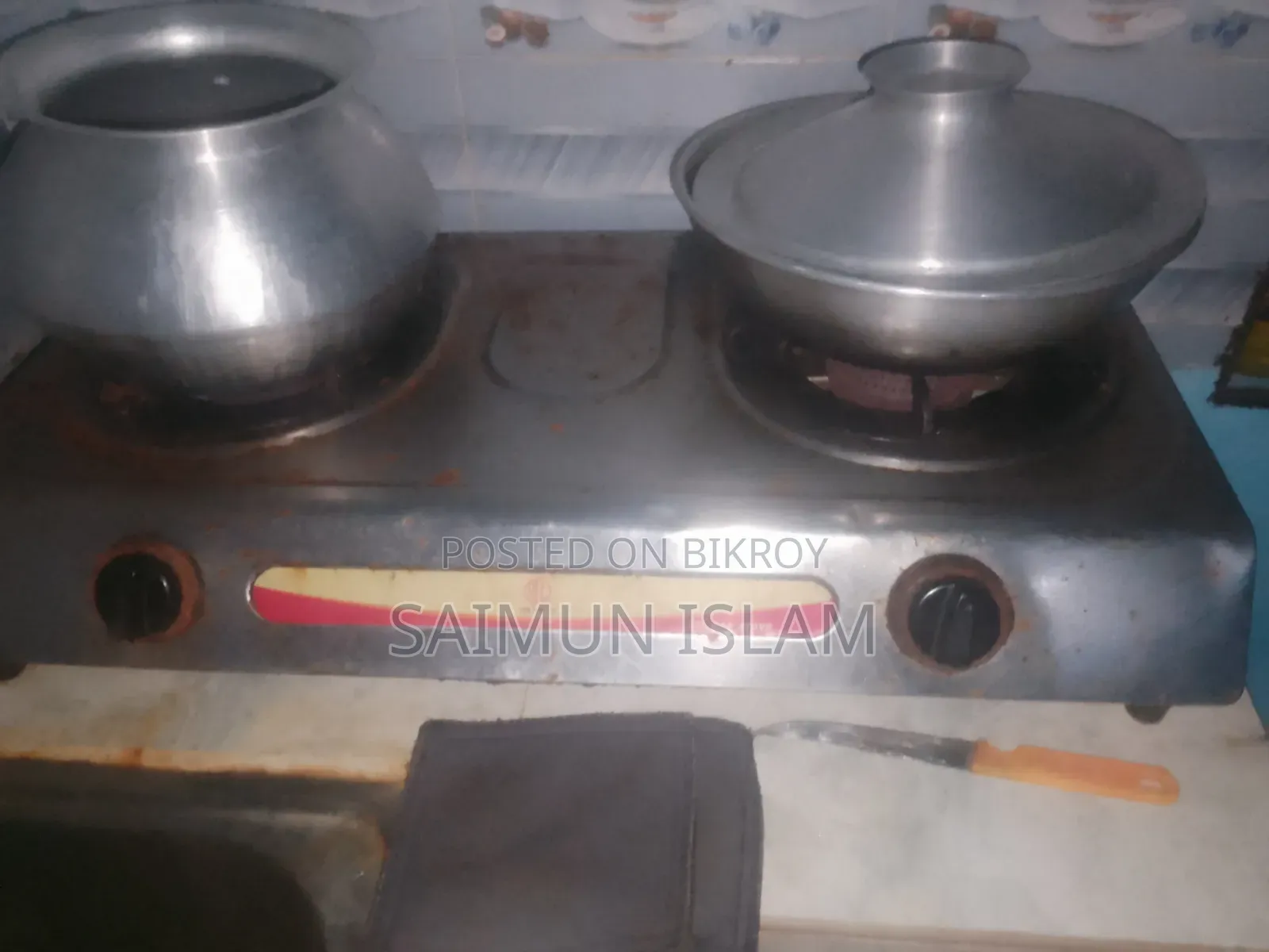 ডাবল গ্যাসের চুলা + বেক্সিমকো সিলিন্ডার গ্যাস সহ