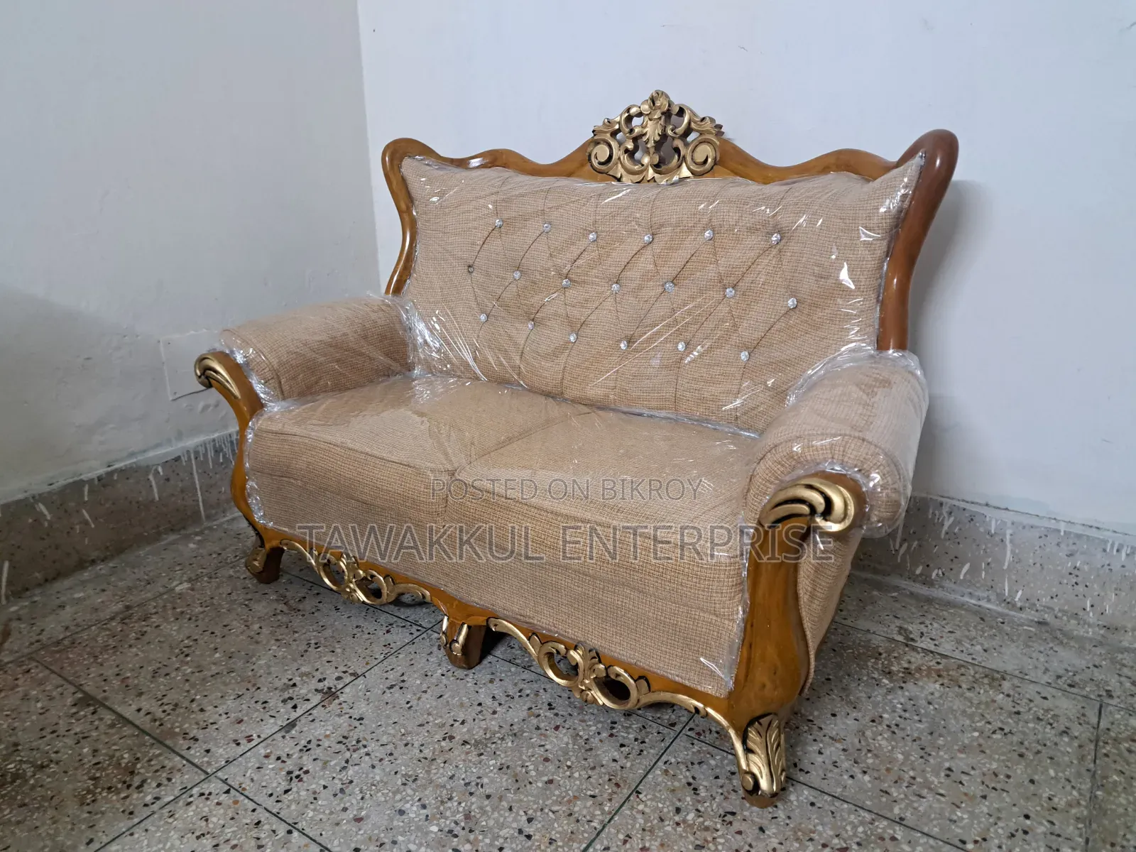 Shegun Wood Modern Sofa Set