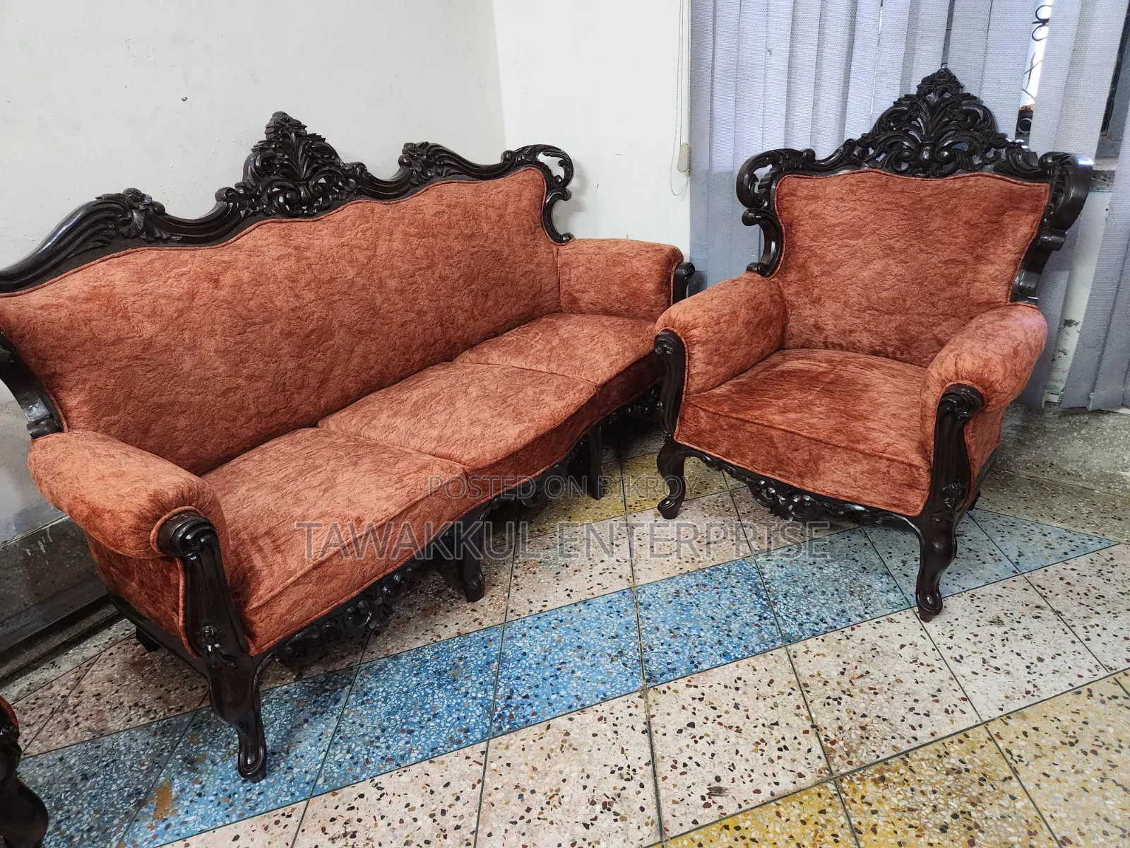 চমৎকার ভিক্টোরিয়া সোফা সেট (সেগুন)