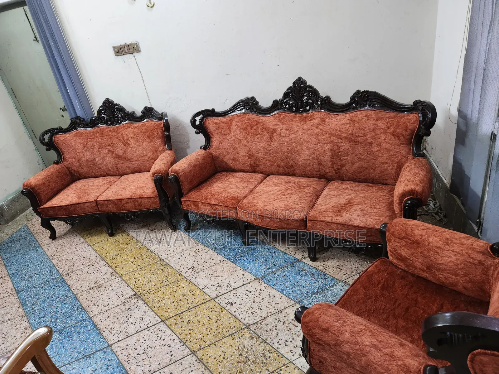 চমৎকার ভিক্টোরিয়া সোফা সেট (সেগুন)