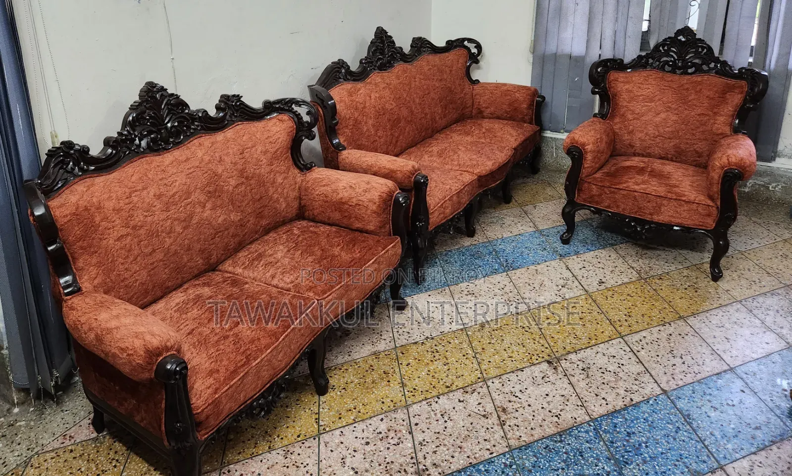 চমৎকার ভিক্টোরিয়া সোফা সেট (সেগুন)