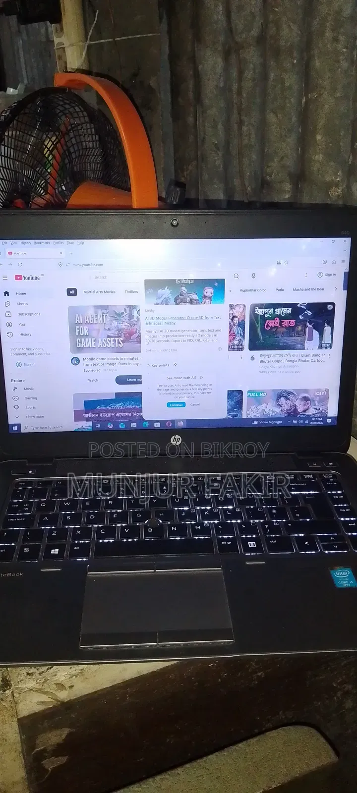 Laptop HP 240 G5 8GB Intel Core I5 SSD 256GB