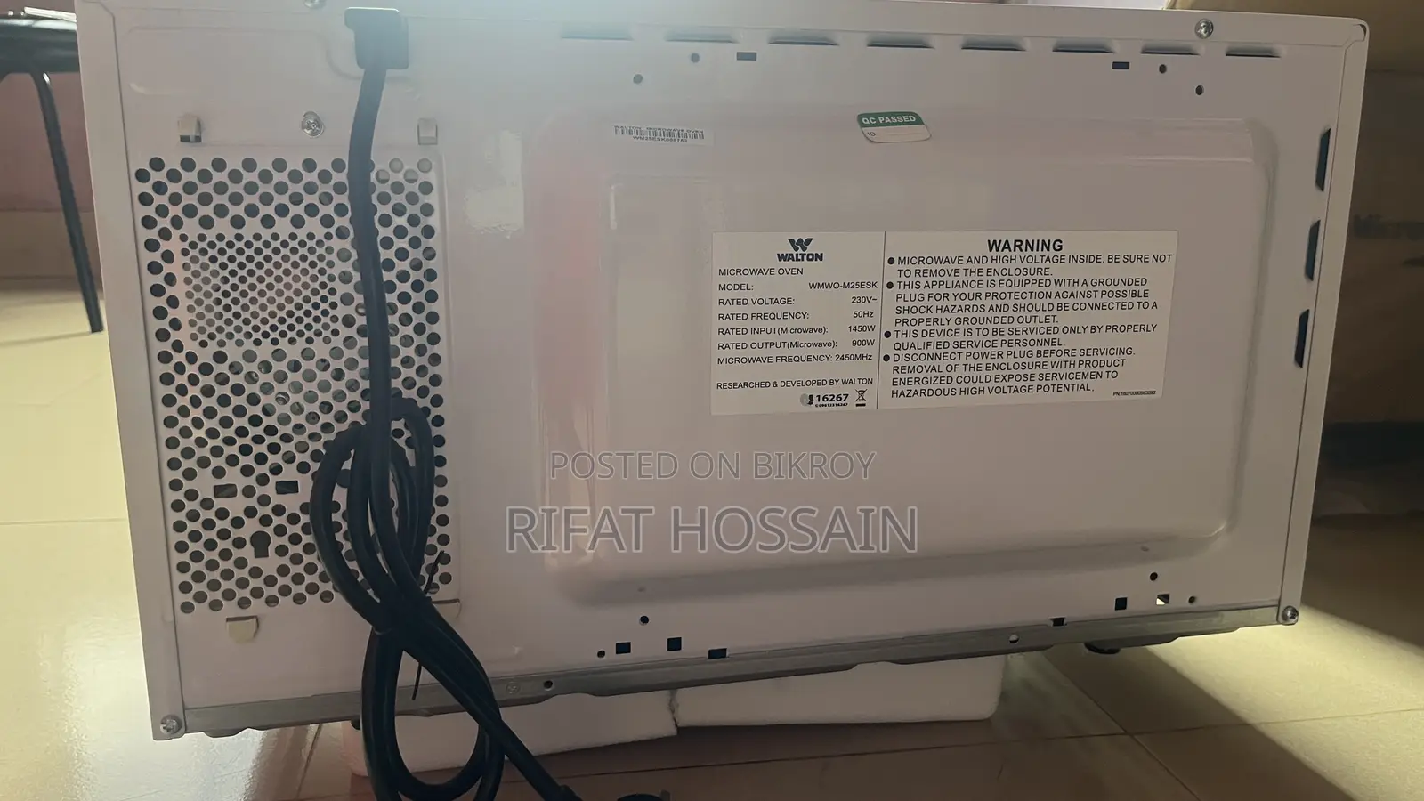 Walton 25 Liter Microwave Oven | WMWO-M25ESK | Almost New Condition
