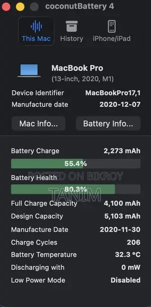 Laptop Apple MacBook Pro 2020 M1 16GB Apple M1 SSD 256GB