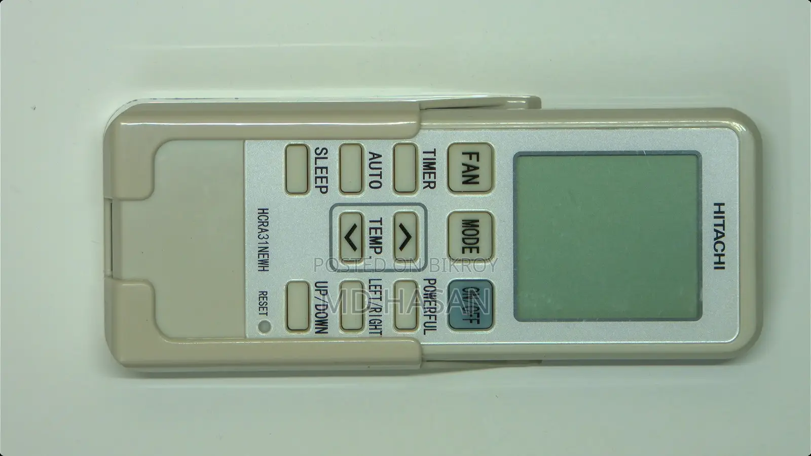 Original Hitachi AC Remote (Model: HCRA31NEWH) With Wall Mount Holder